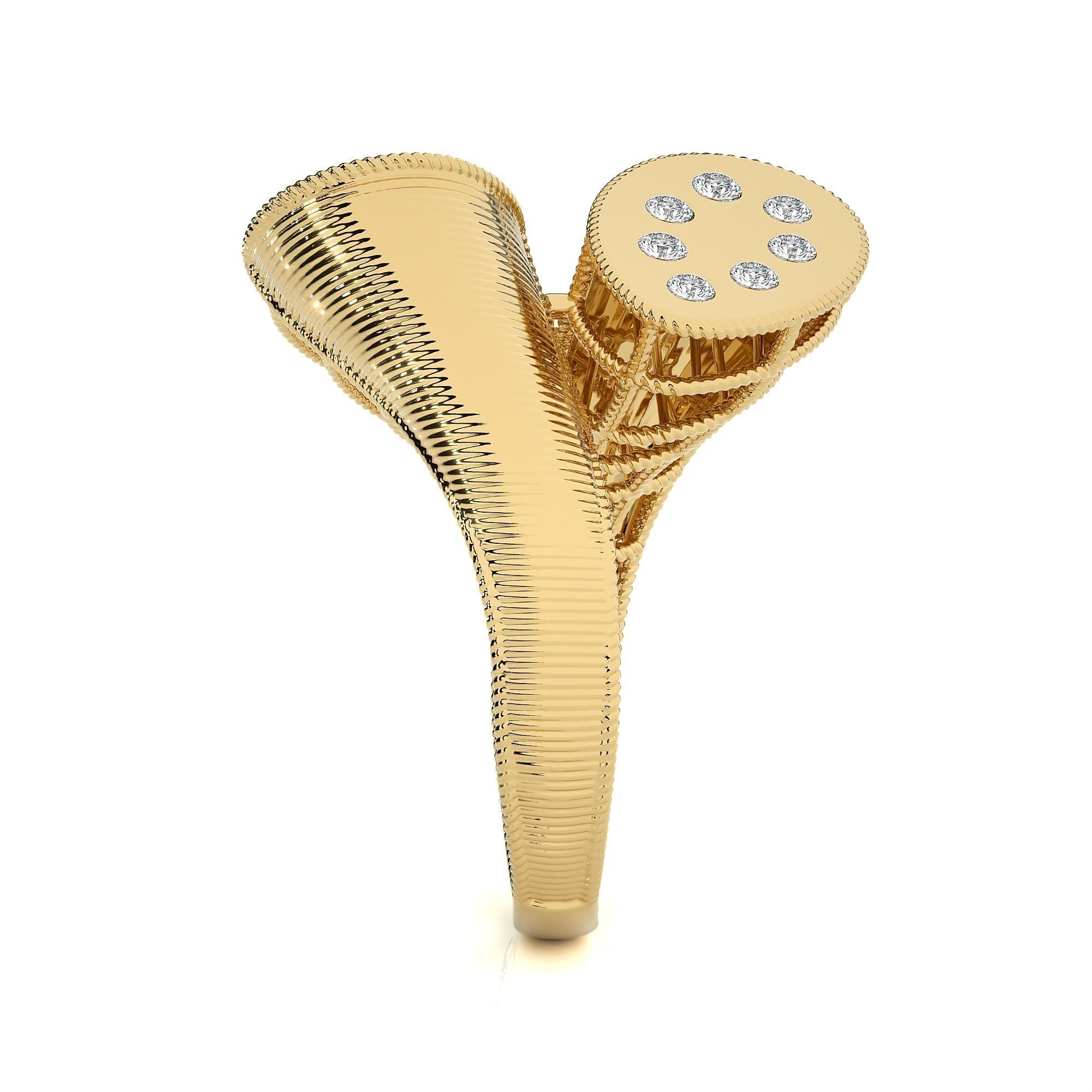 7 Stars Dual Head Italian Diamond Ring 3D print model_13