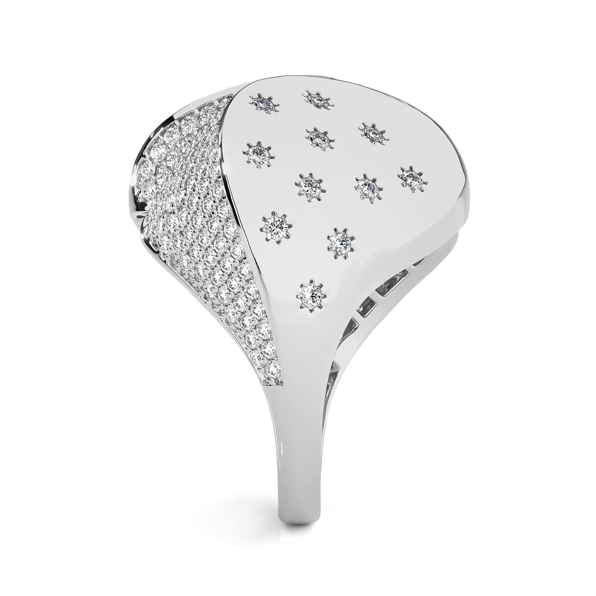 Dual Head Italian Diamond Ring 3D print model_9