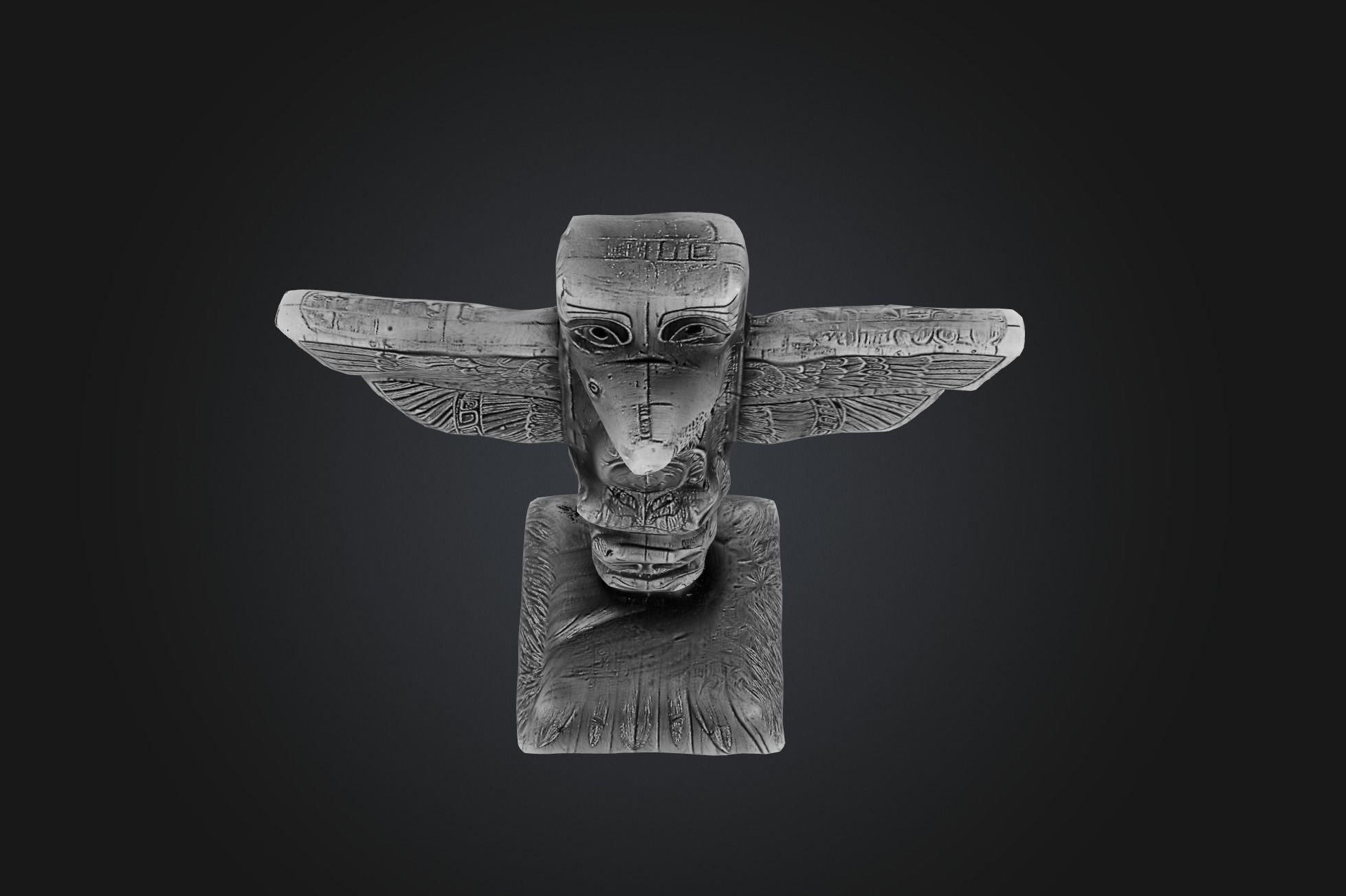 Tlingit Totem Pole - Low-poly with PBR and 2K Textures Low-poly 3D model_5
