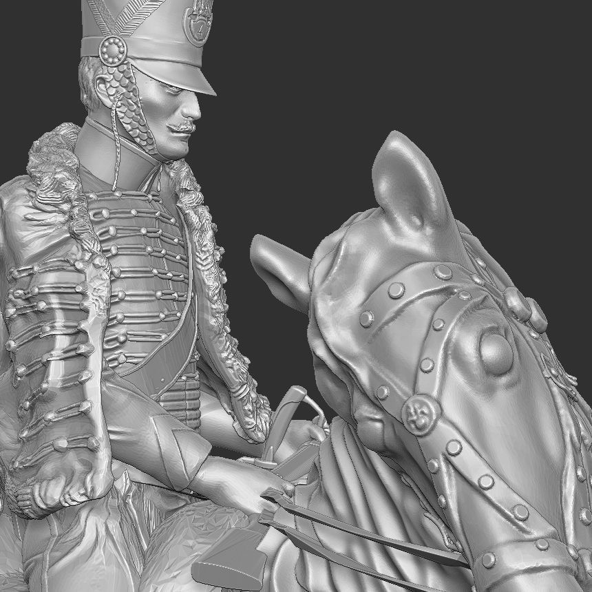 4th Hussar on horseback 3D print model_3