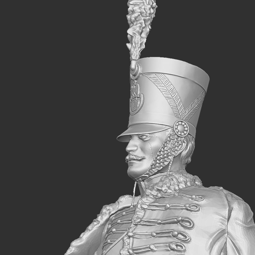 4th Hussar on horseback 3D print model_7