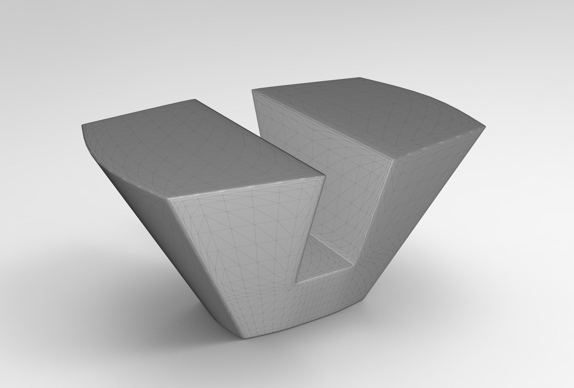 Her Coffee Table Low-poly 3D model_5