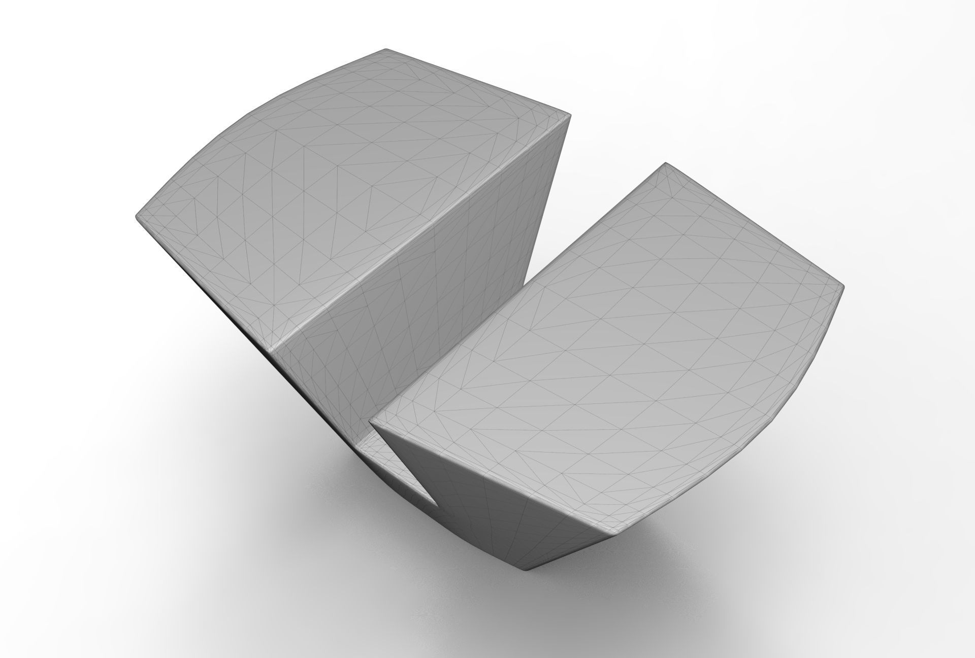 Her Coffee Table Low-poly 3D model_6