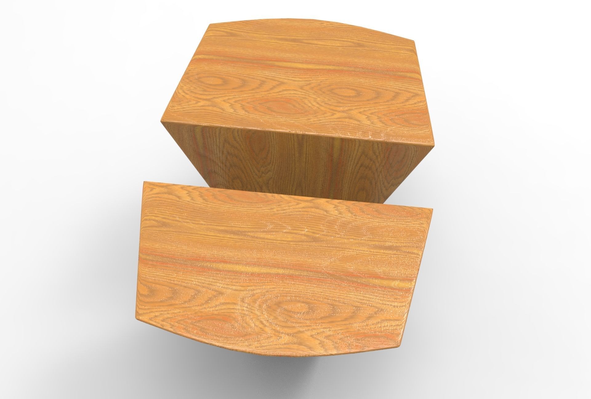 Her Coffee Table Low-poly 3D model_2