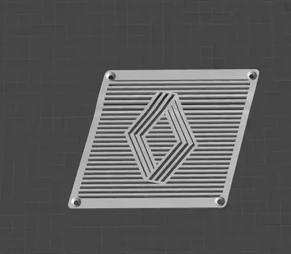 Renault 19 1990 Dashboard speaker cap cover with Renault Logo 3D print model