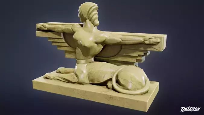 ART DECO - Statue 08 - LOW POLY