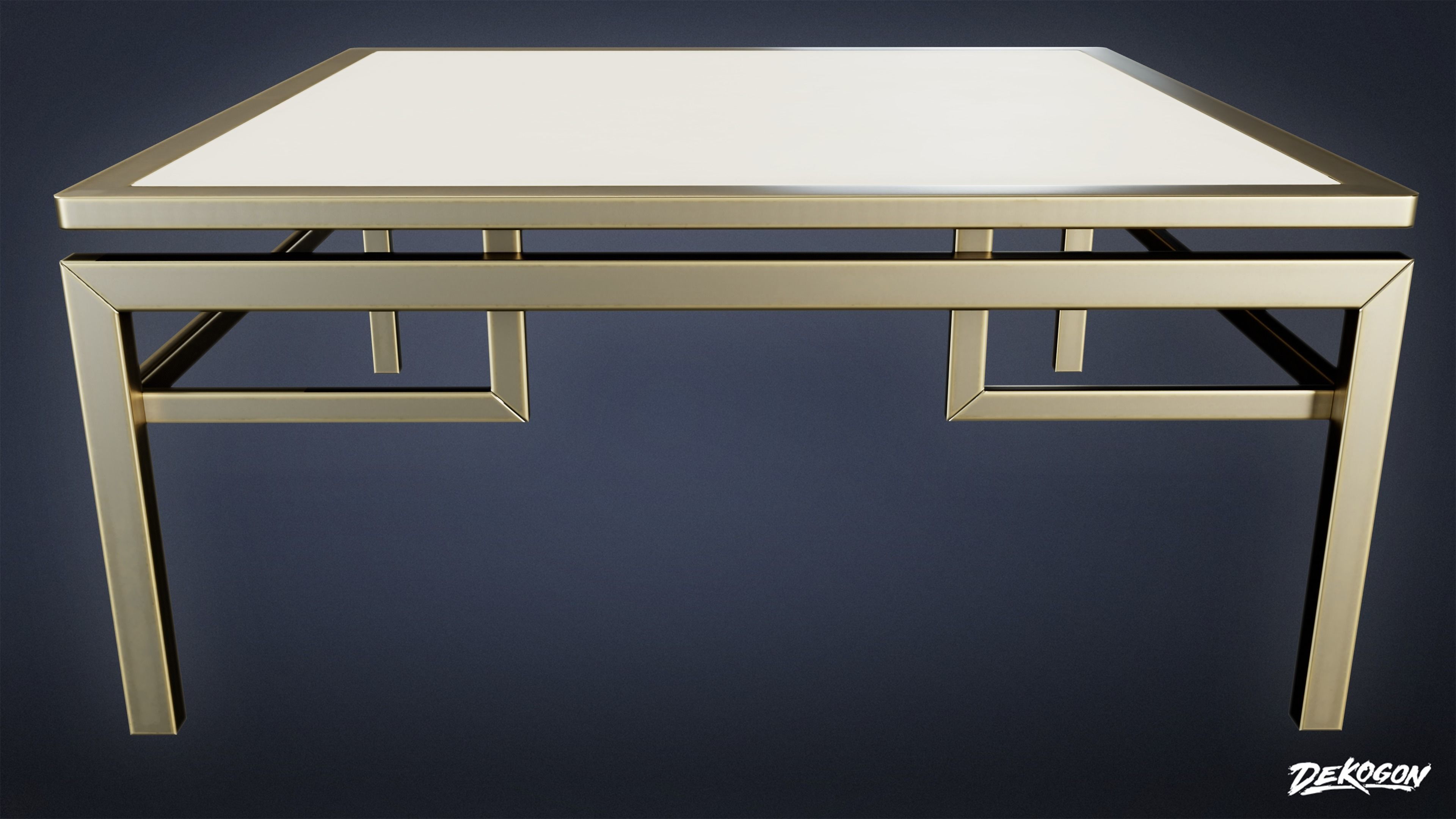 ART DECO - Table 08 - LOW POLY Low-poly 3D model_2