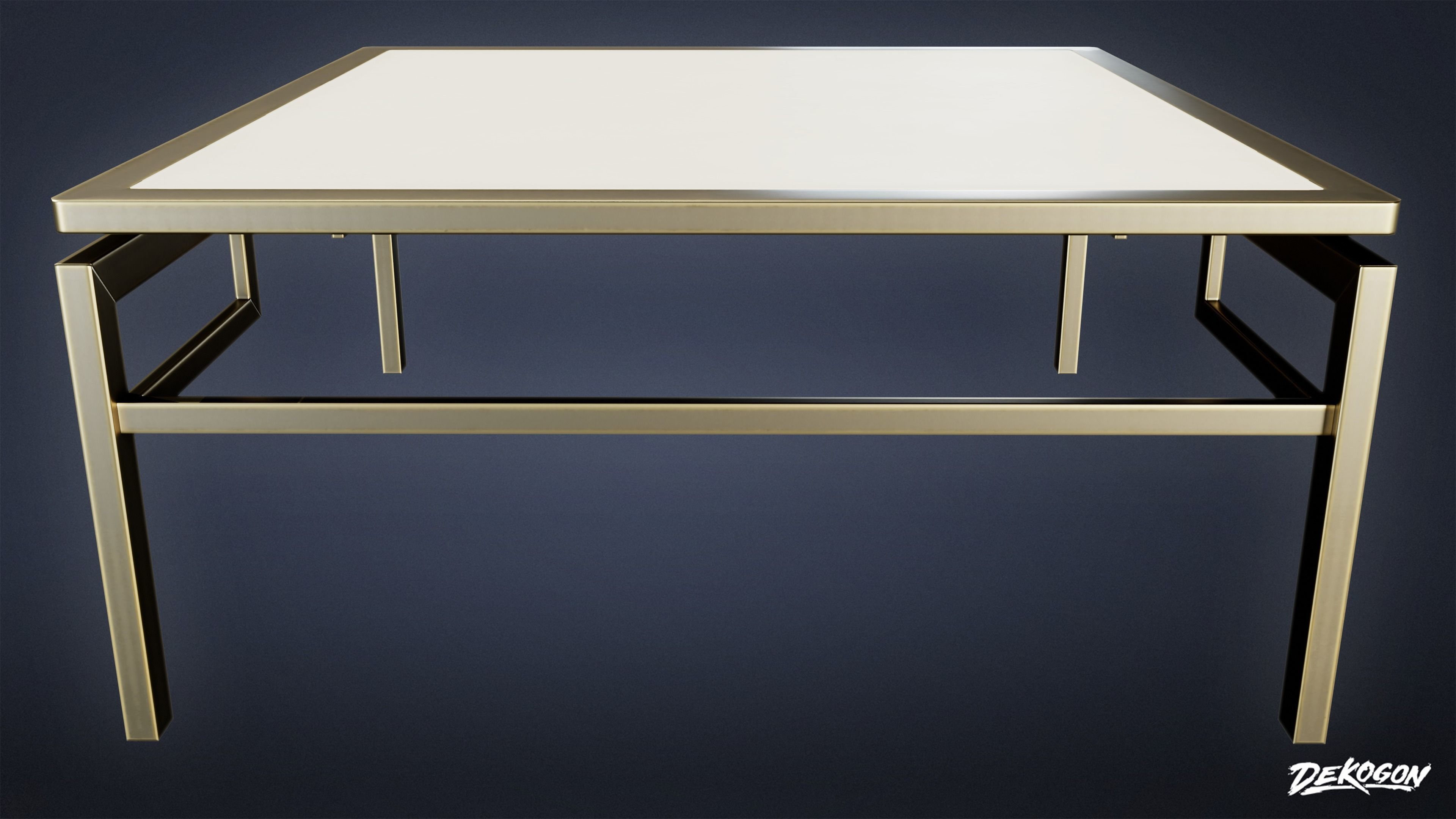 ART DECO - Table 08 - LOW POLY Low-poly 3D model_3