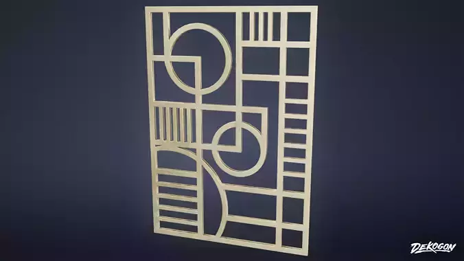ART DECO - Wall Art 01 - LOW POLY