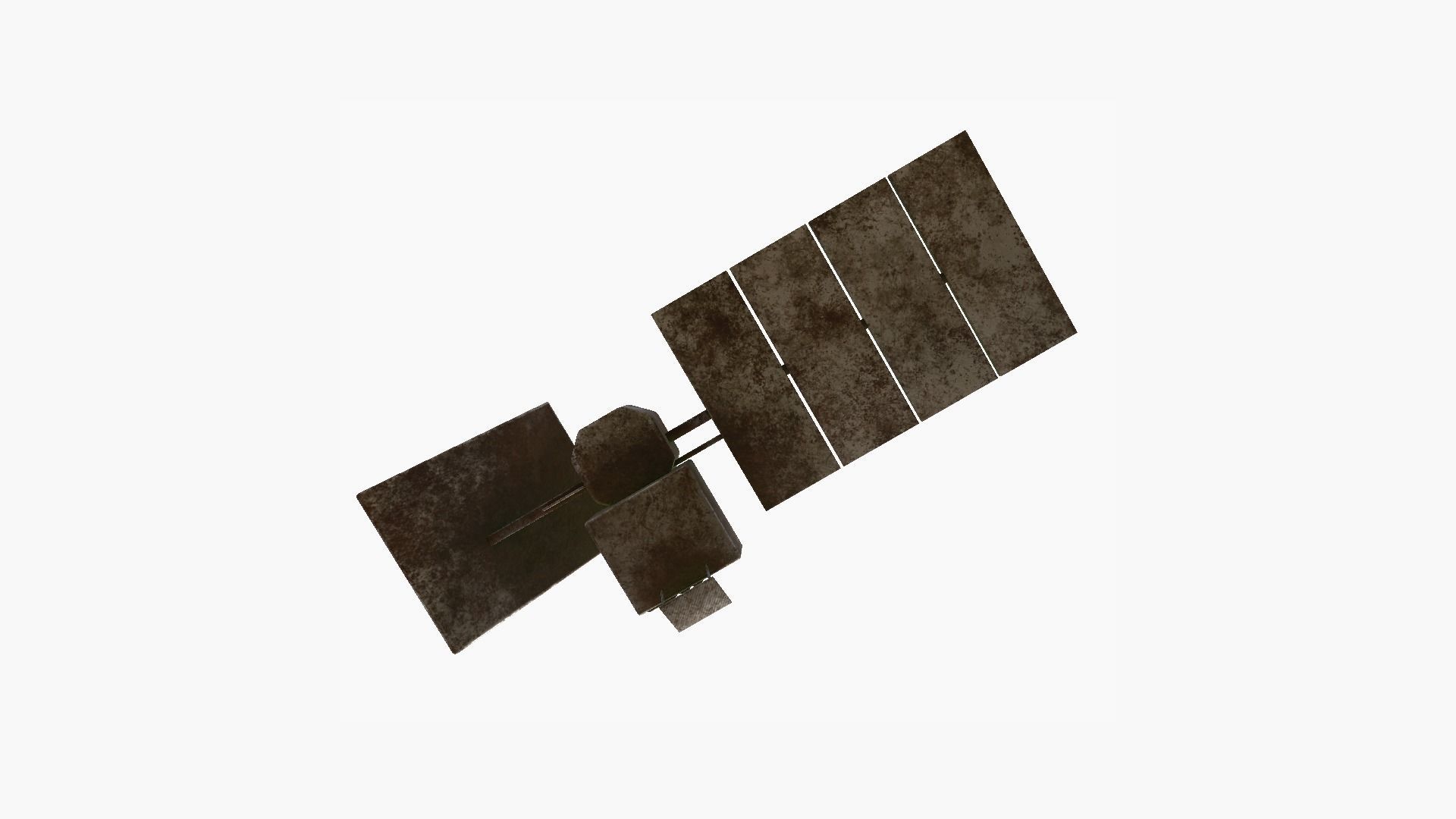 Satellite J11 Destroyed - SciFi Space Design Low-poly 3D model_4