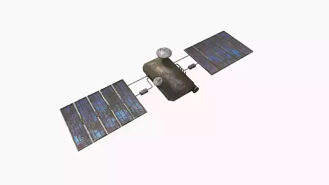Satellite I11 Destroyed - SciFi Space Design Low-poly 3D model