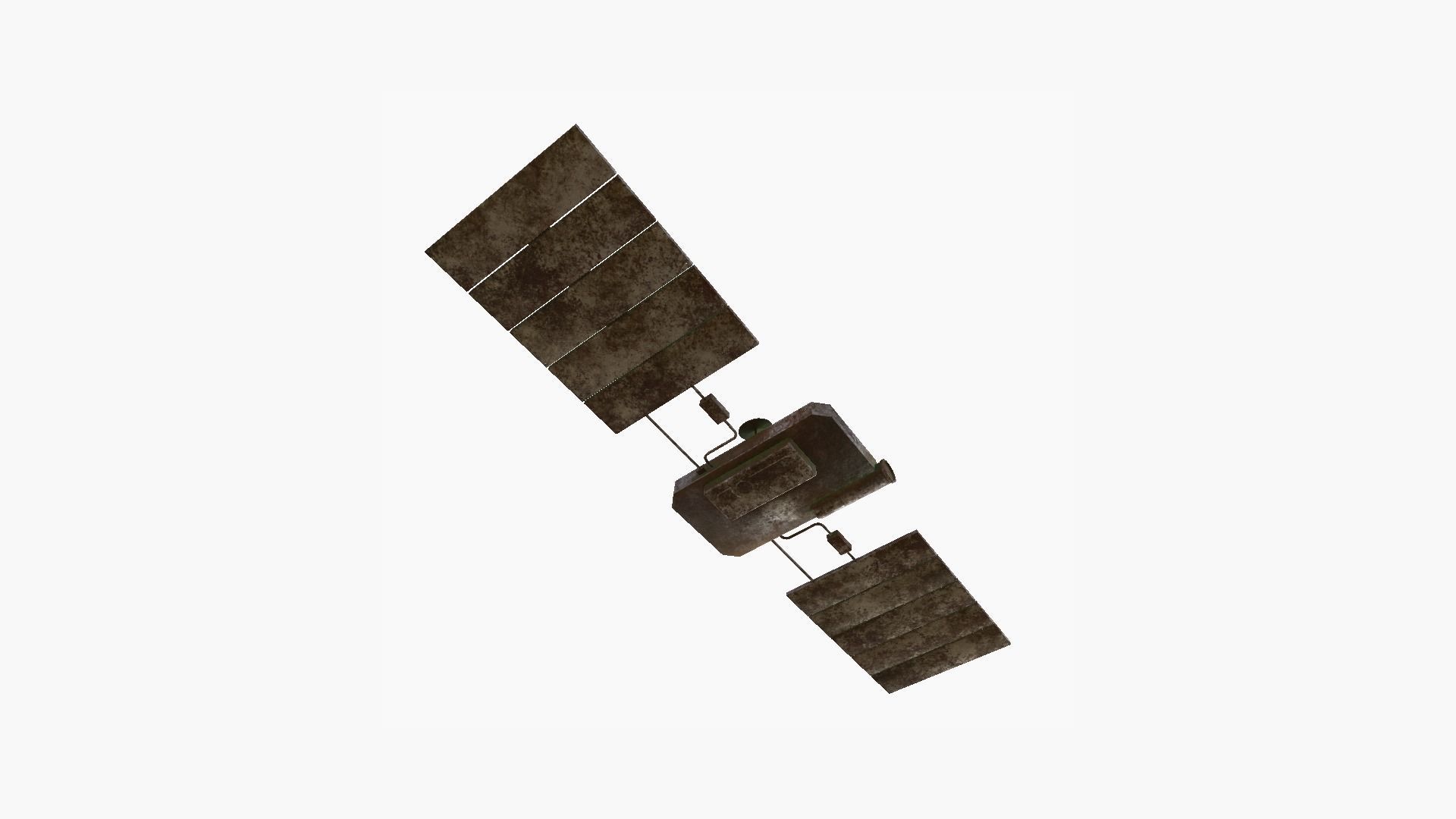 Satellite I11 Destroyed - SciFi Space Design Low-poly 3D model_3