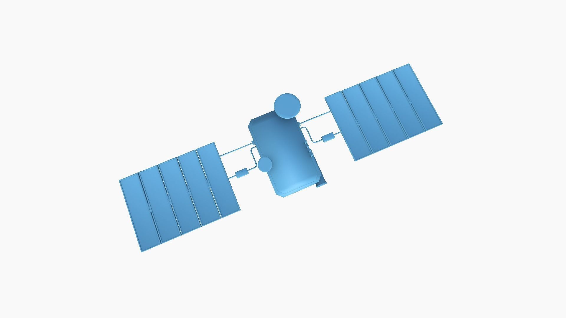 Satellite I11 Destroyed - SciFi Space Design Low-poly 3D model_9