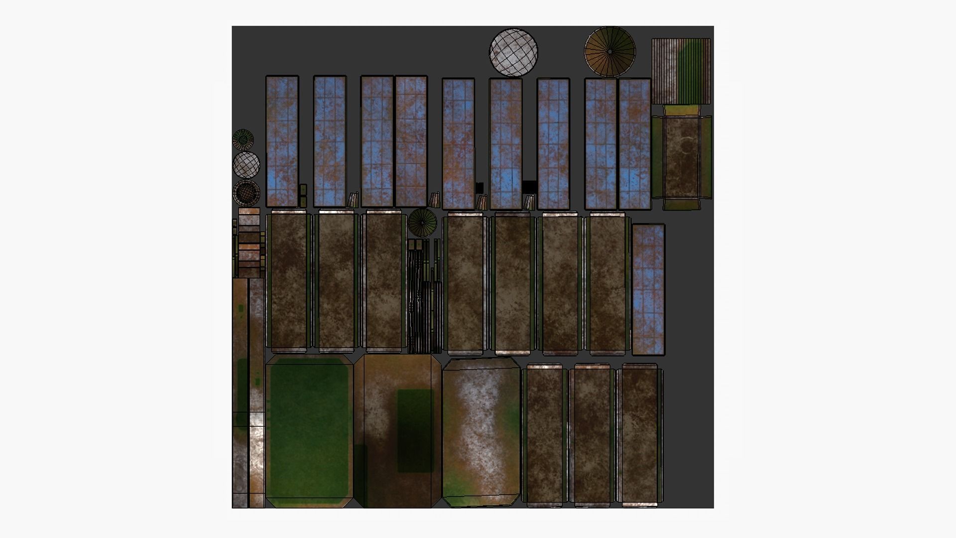 Satellite I11 Destroyed - SciFi Space Design Low-poly 3D model_5