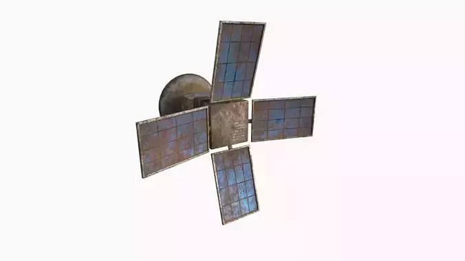 Satellite G11 Destroyed - SciFi Space Design Low-poly 3D model