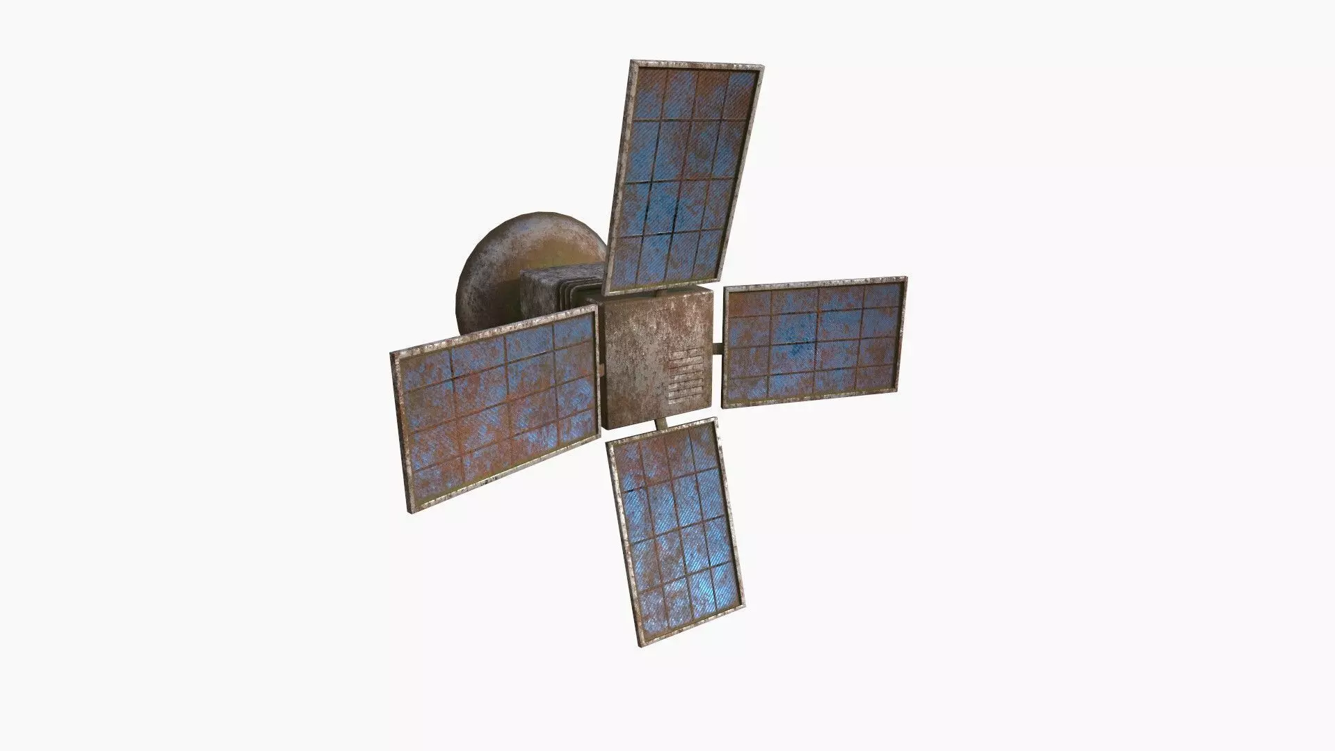 Satellite G11 Destroyed - SciFi Space Design Low-poly 3D model_0