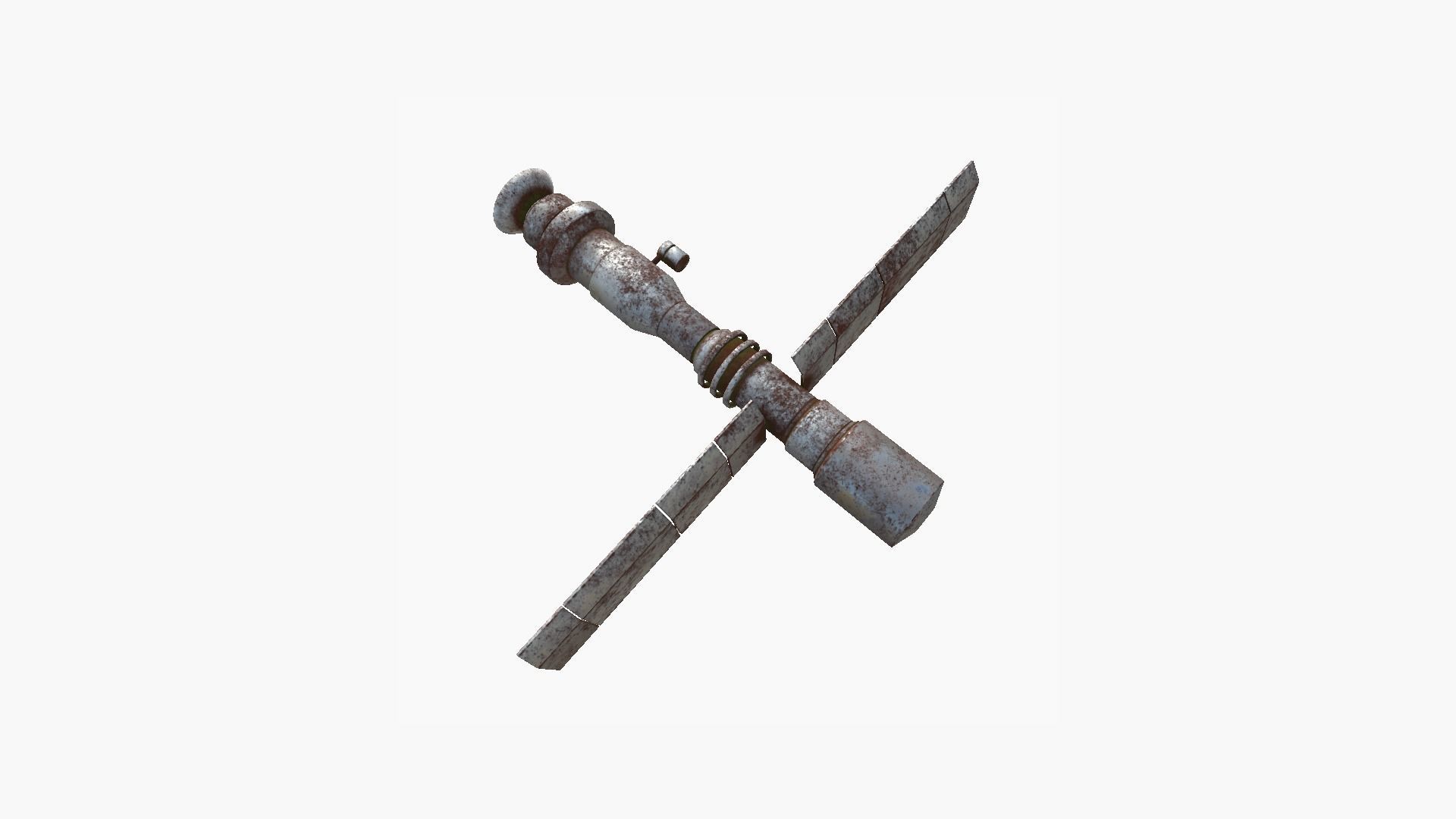 Satellite C11 Destroyed - SciFi Space Design Low-poly 3D model_3