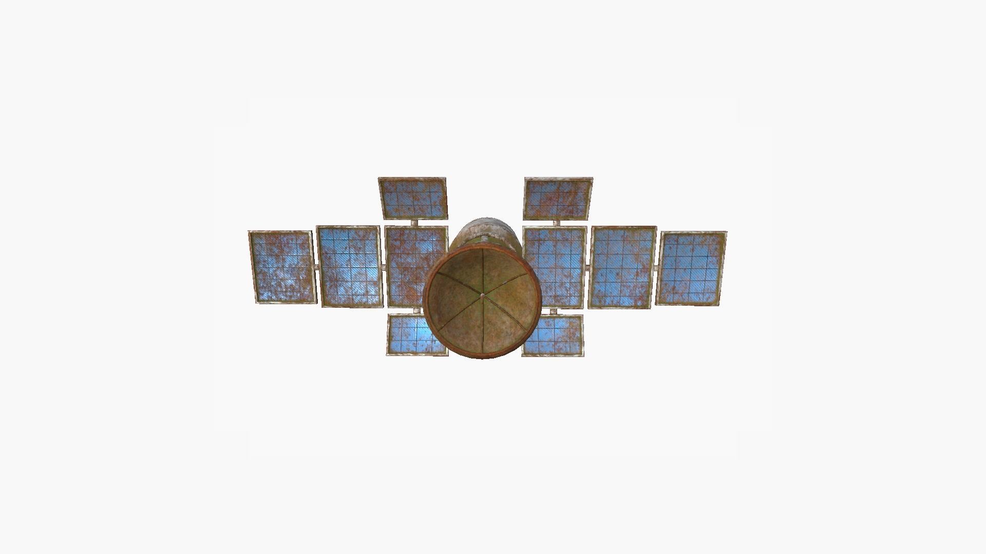 Satellite A11 Destroyed - SciFi Space Design Low-poly 3D model_3