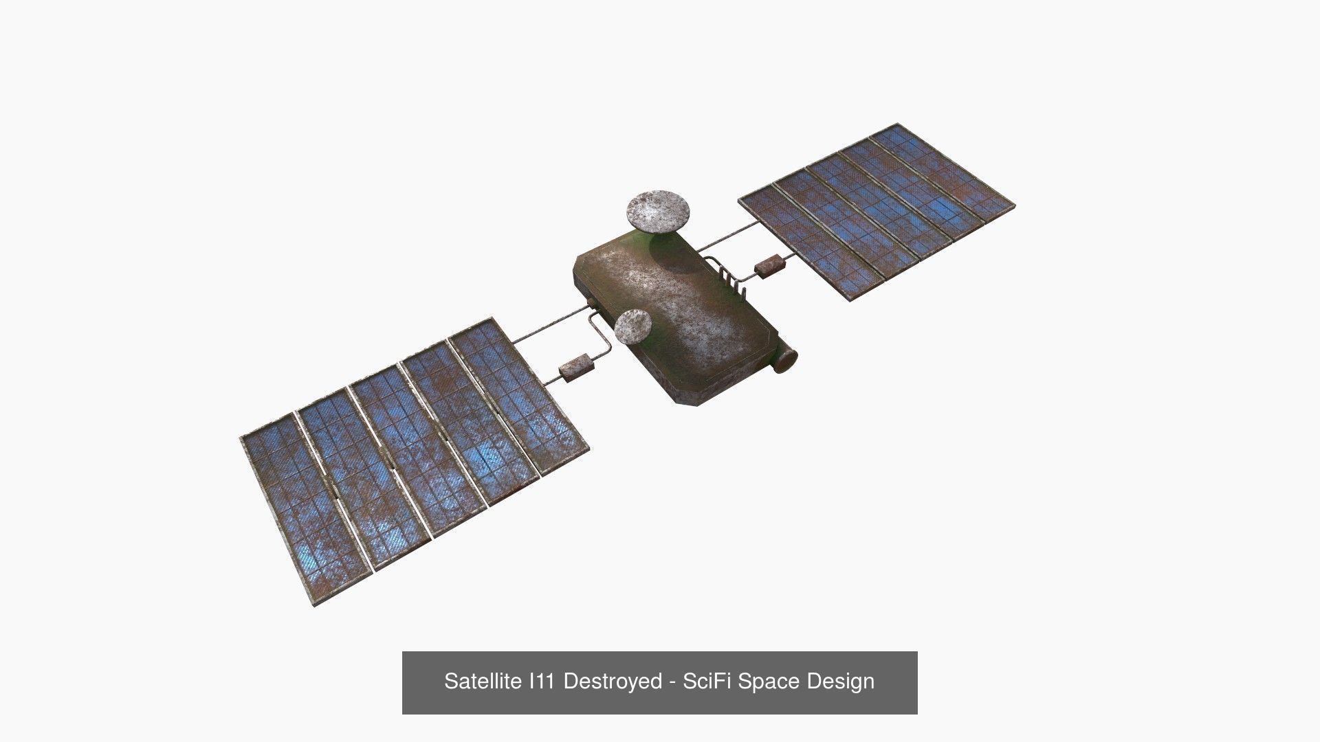 10 Destroyed Satellite Collection - SciFi Space Design _2