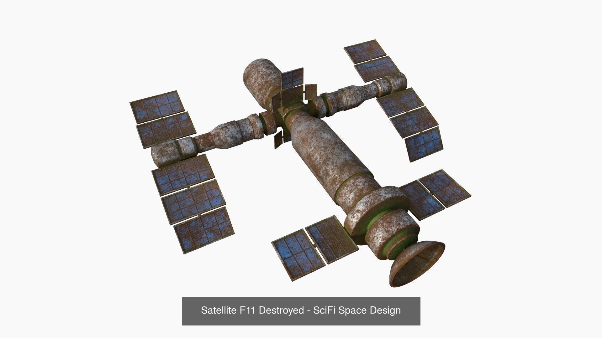 10 Destroyed Satellite Collection - SciFi Space Design _5