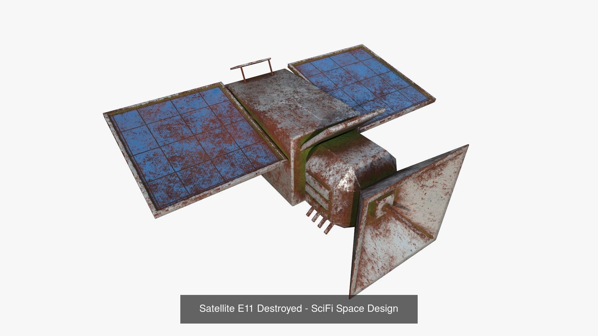10 Destroyed Satellite Collection - SciFi Space Design _6