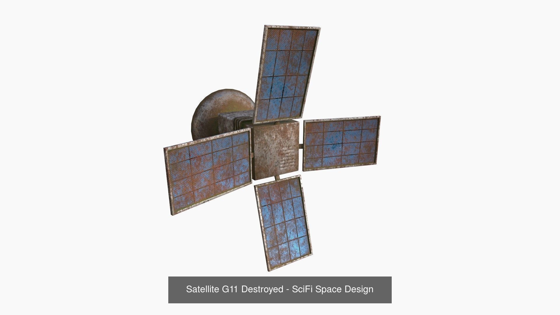 10 Destroyed Satellite Collection - SciFi Space Design _4