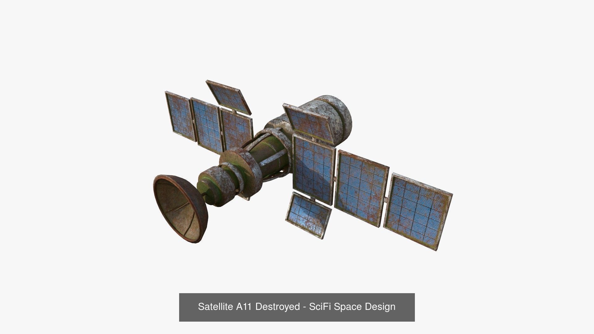 10 Destroyed Satellite Collection - SciFi Space Design _10