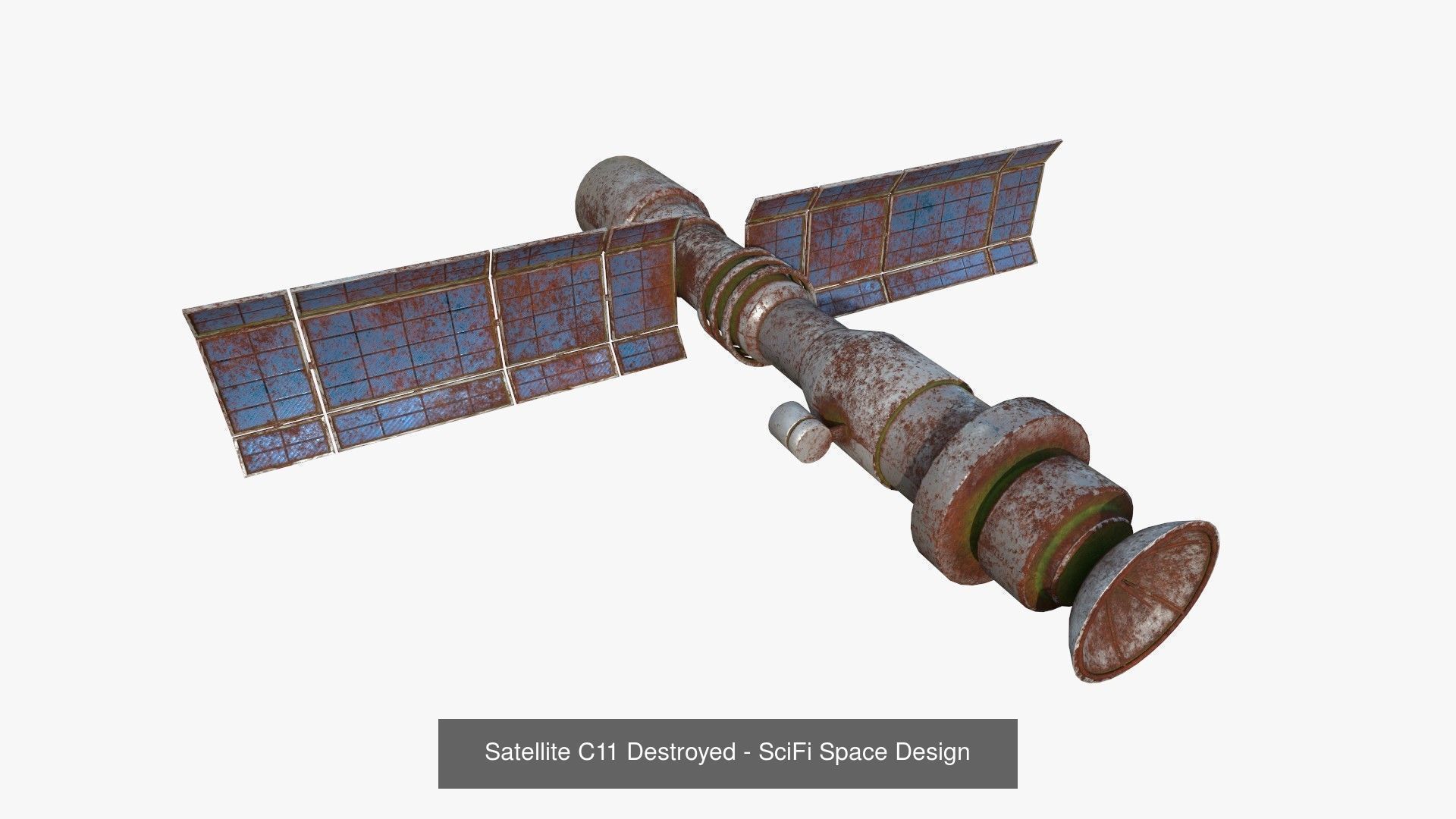 10 Destroyed Satellite Collection - SciFi Space Design _8