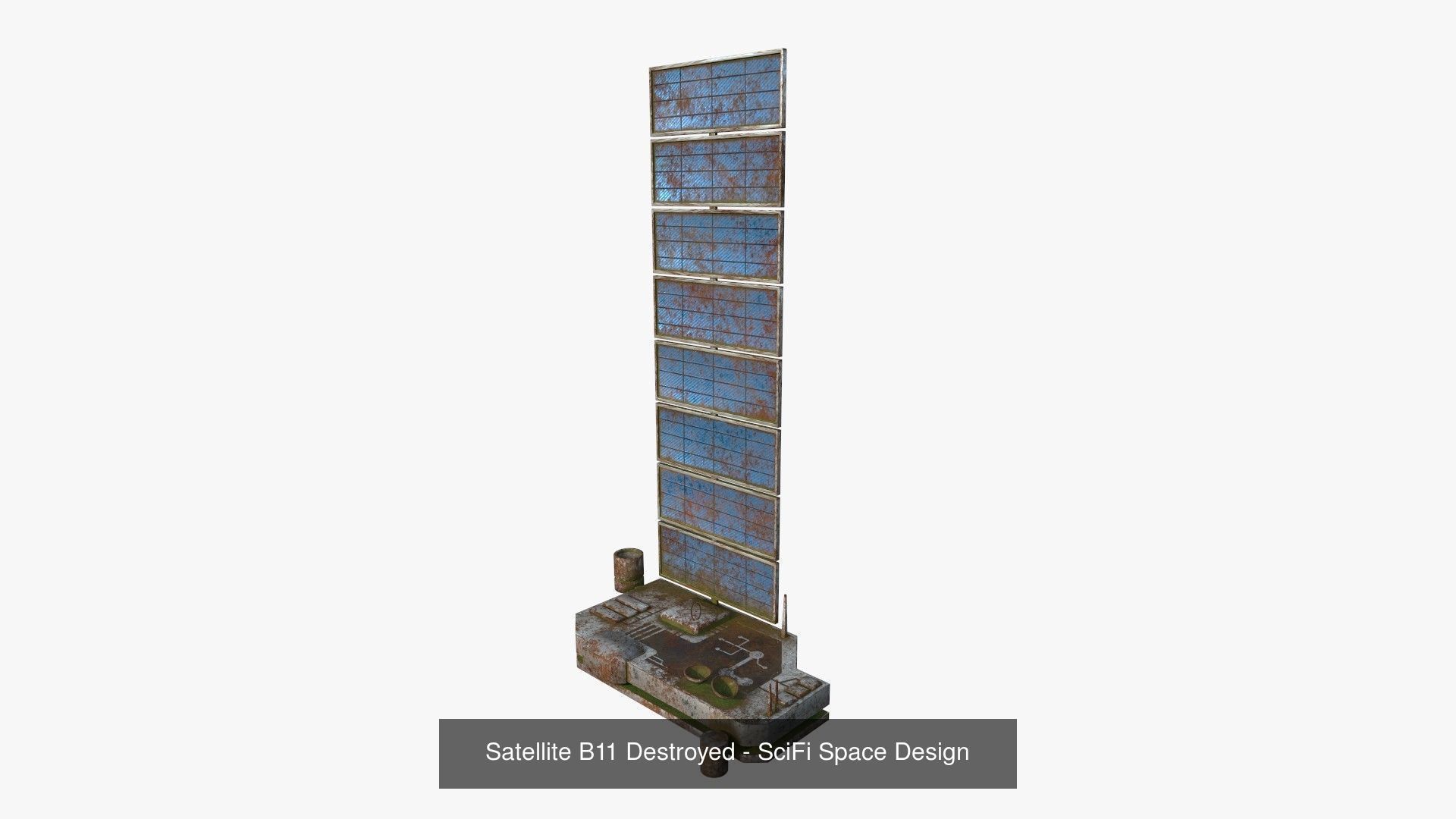 10 Destroyed Satellite Collection - SciFi Space Design _9