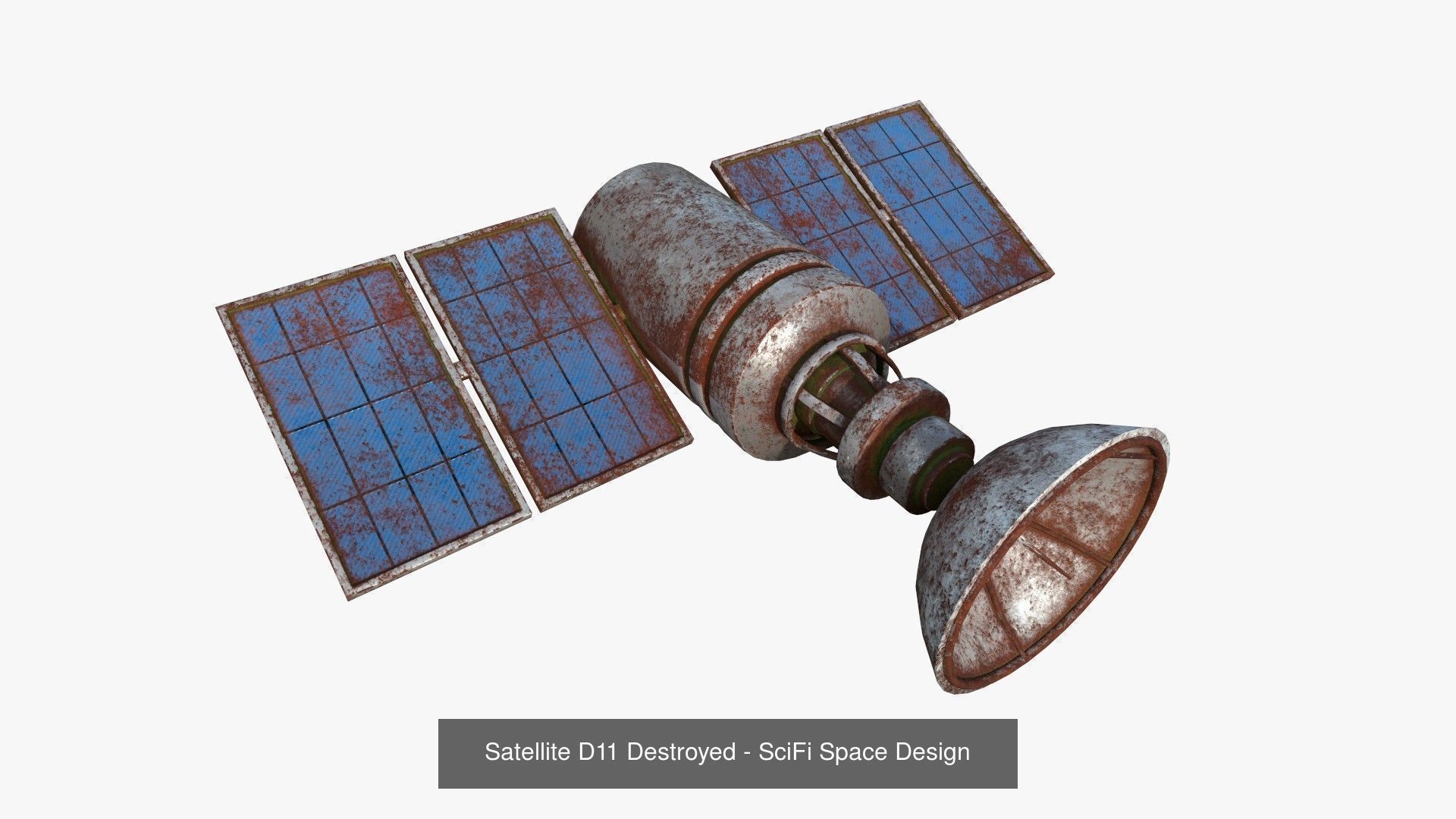 10 Destroyed Satellite Collection - SciFi Space Design _7