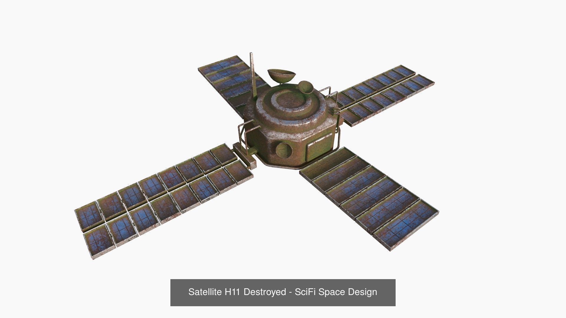 10 Destroyed Satellite Collection - SciFi Space Design _3