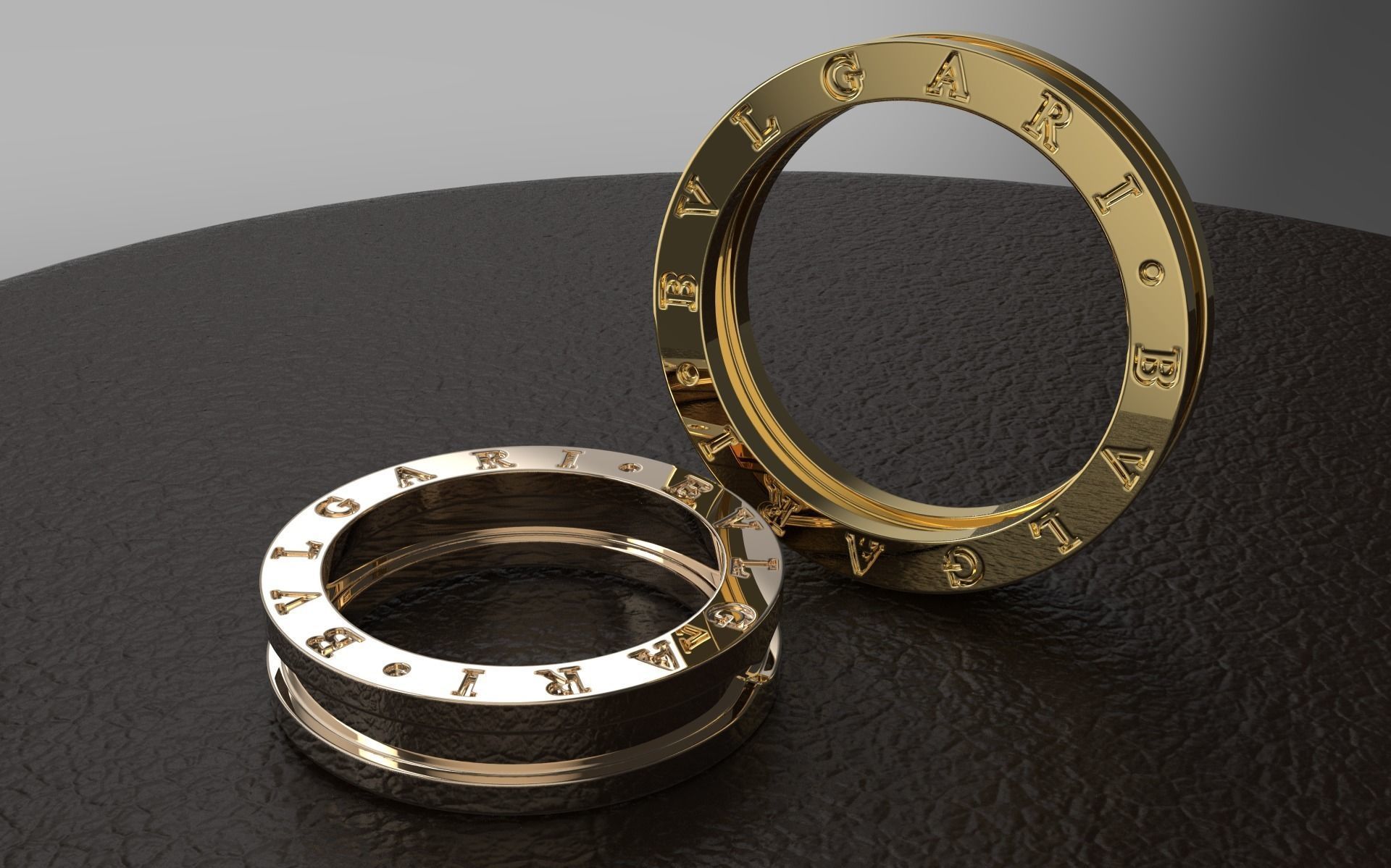 Bvlgari ring  3D print model_1