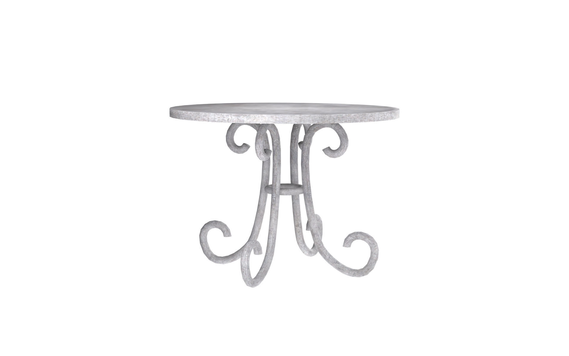 metal table Free low-poly 3D model_2