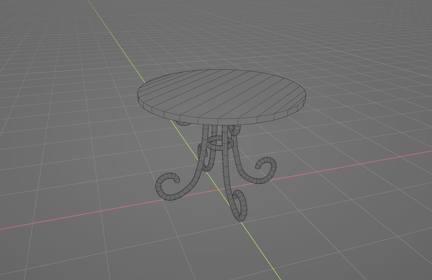 metal table Free low-poly 3D model_4