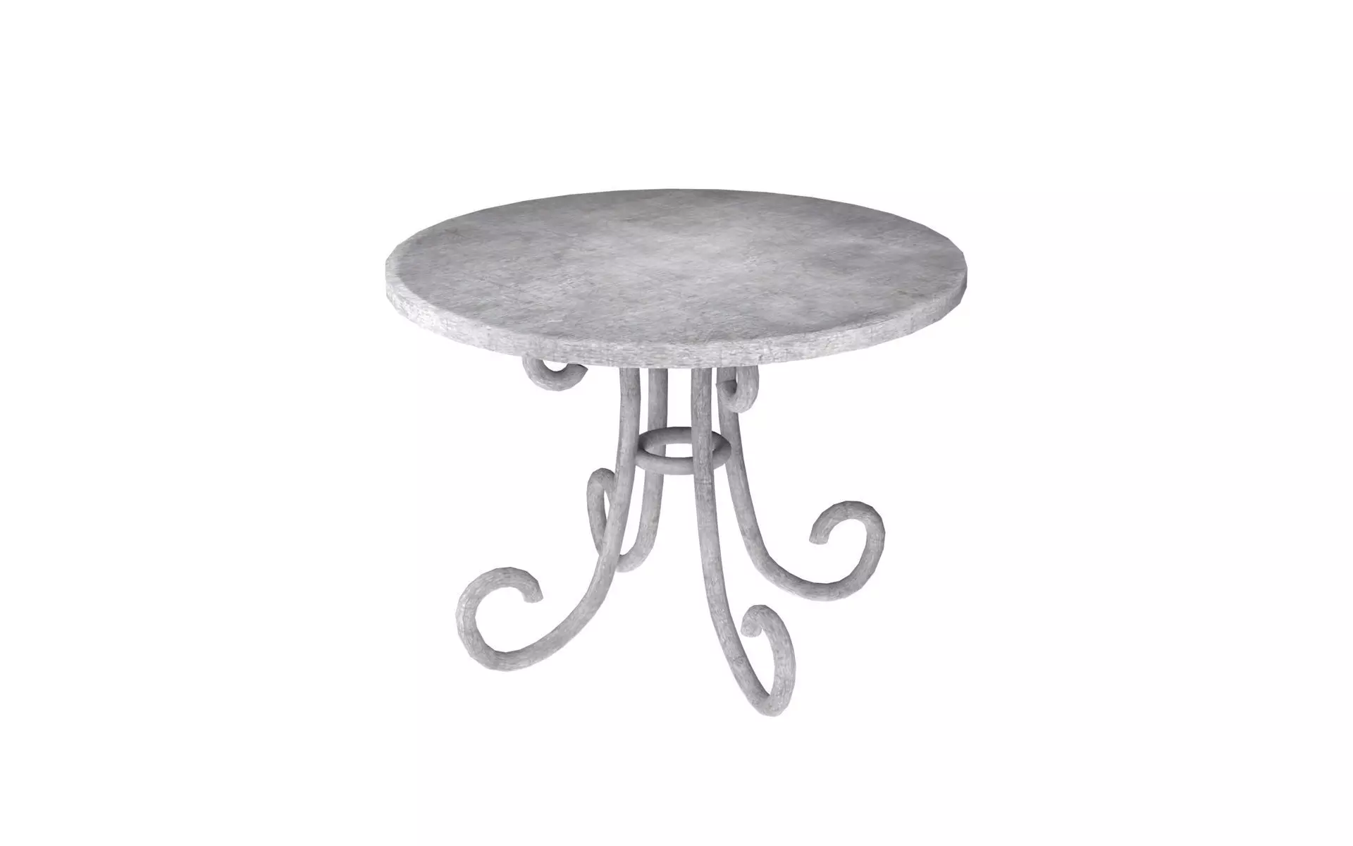 metal table Free low-poly 3D model_0