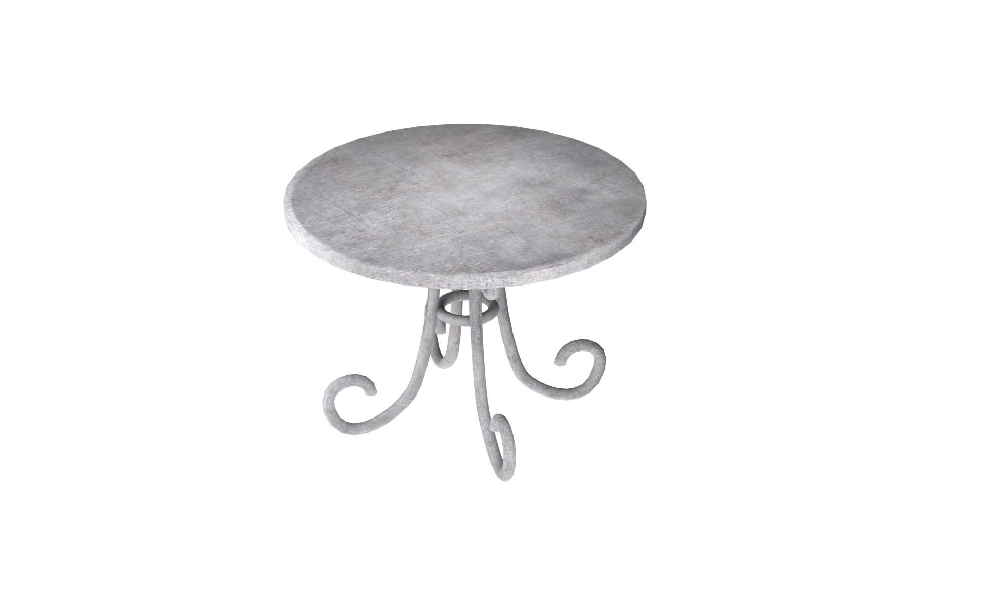 metal table Free low-poly 3D model_1