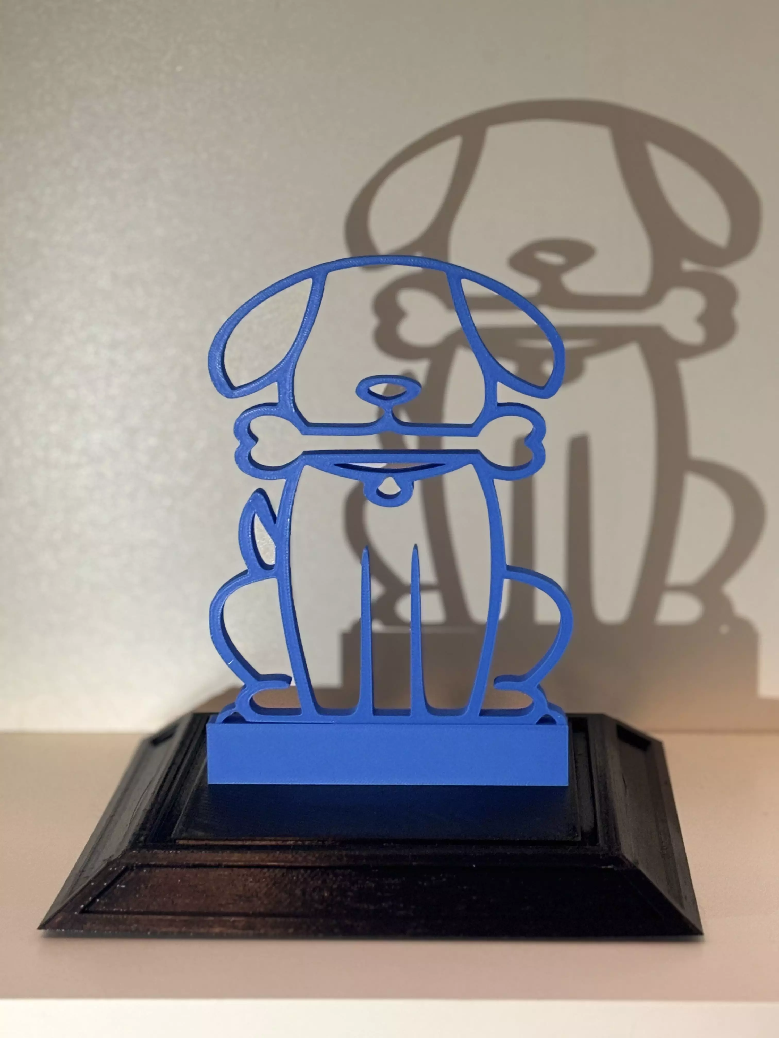 DOG WITH BONE DOOR TOPPER 3D print model_0