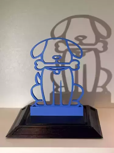 DOG WITH BONE DOOR TOPPER