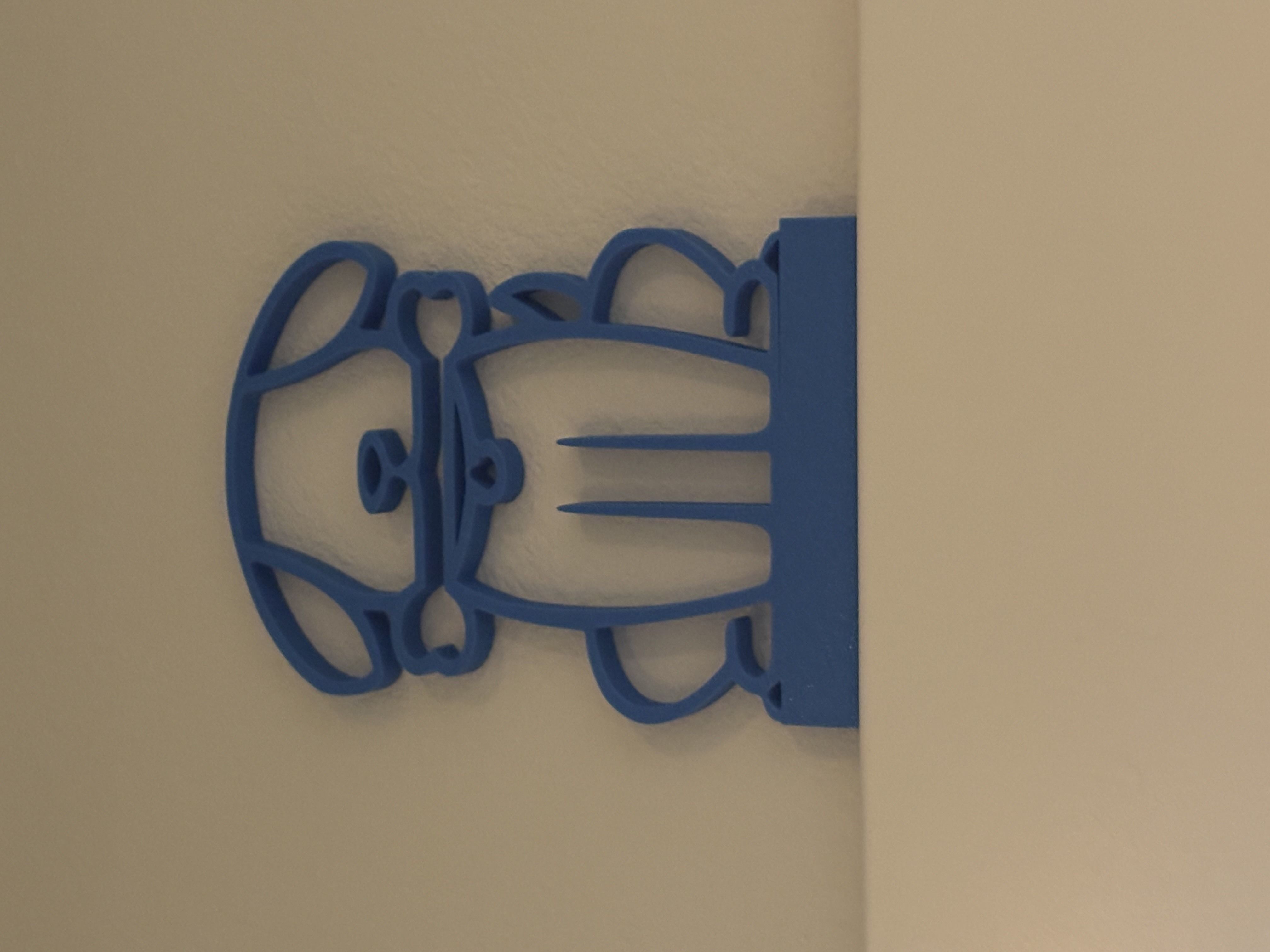 DOG WITH BONE DOOR TOPPER 3D print model_2