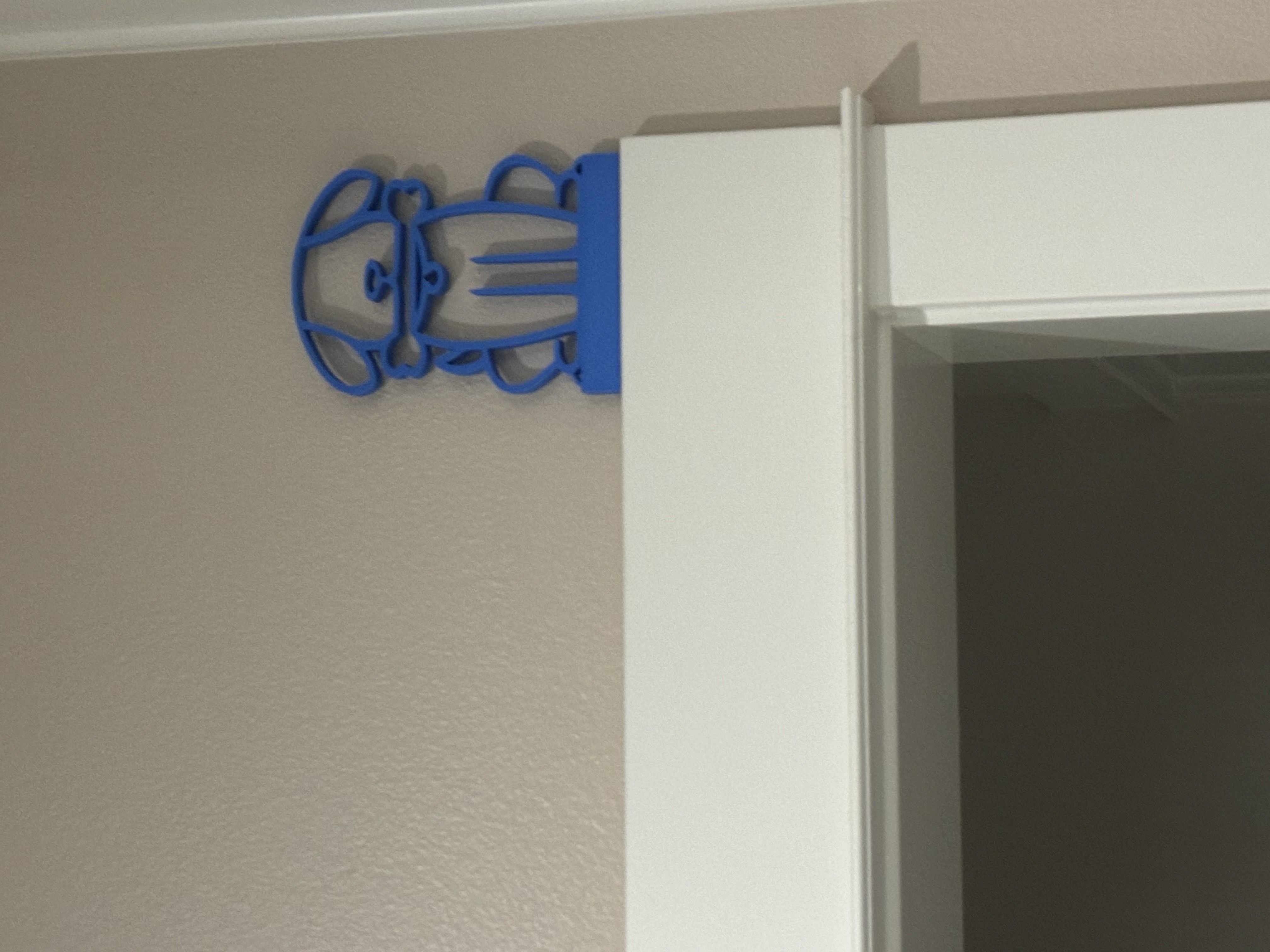 DOG WITH BONE DOOR TOPPER 3D print model_1