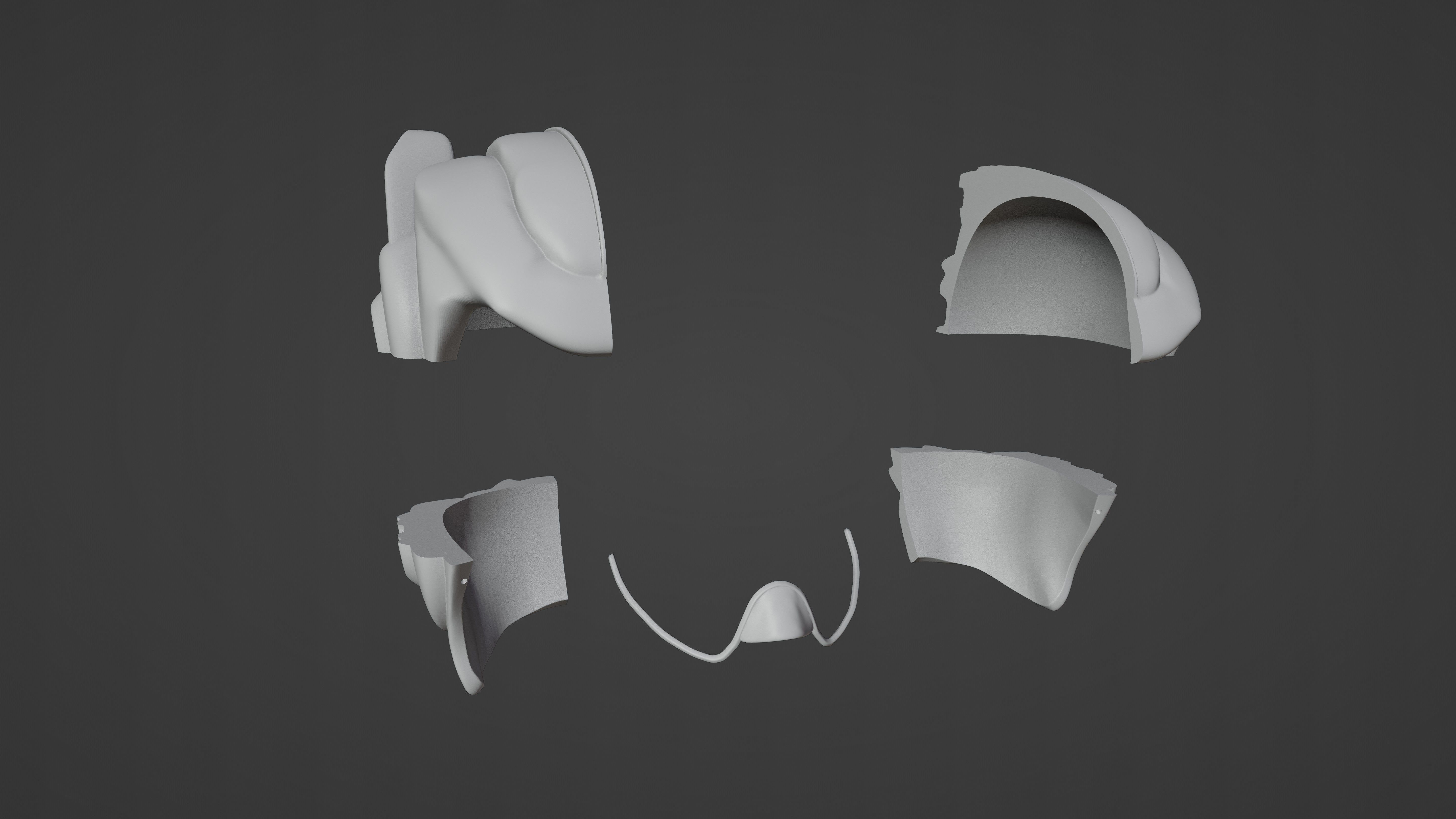 Wearable Sci-fi Helmet 3D print model_2