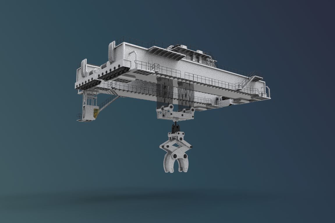 heavy overhead crane 3D model_3