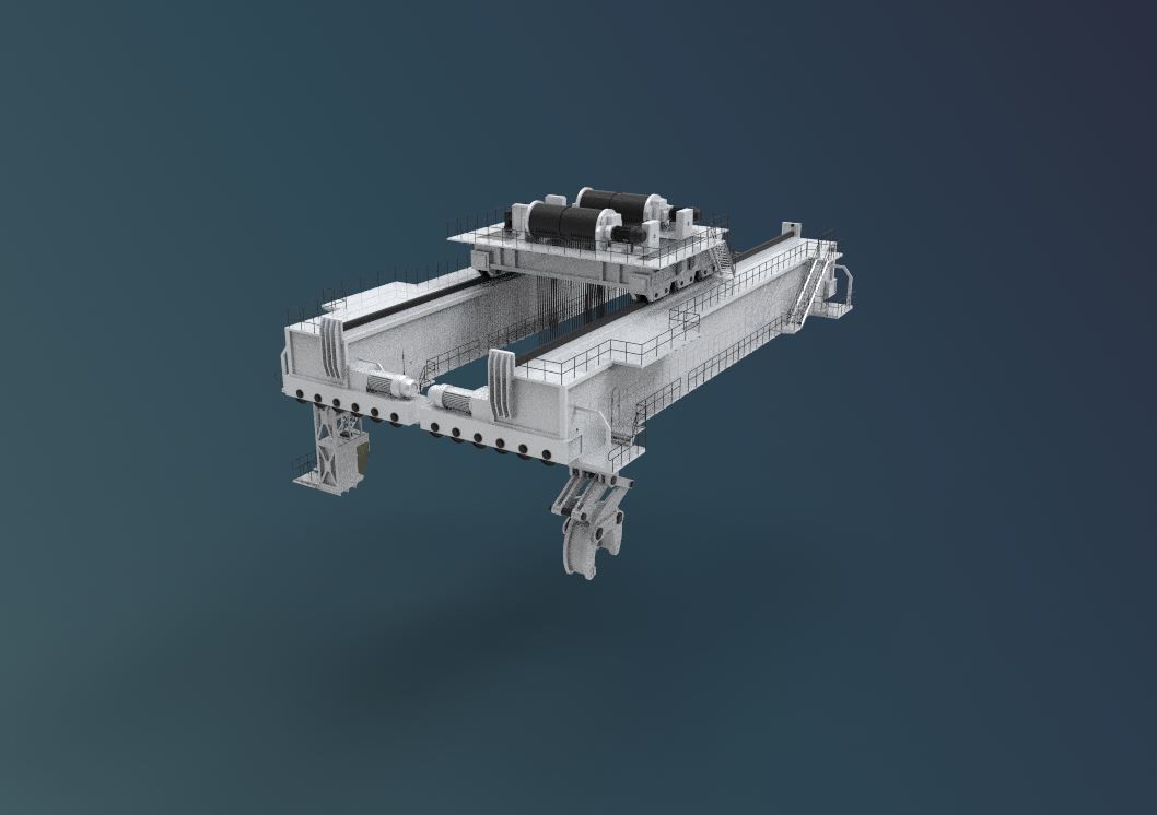 heavy overhead crane 3D model_4
