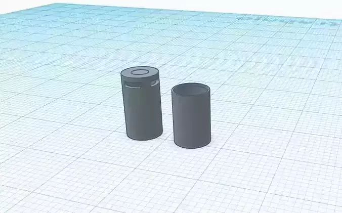 circular garbage jar pack h0 scale 3D print model