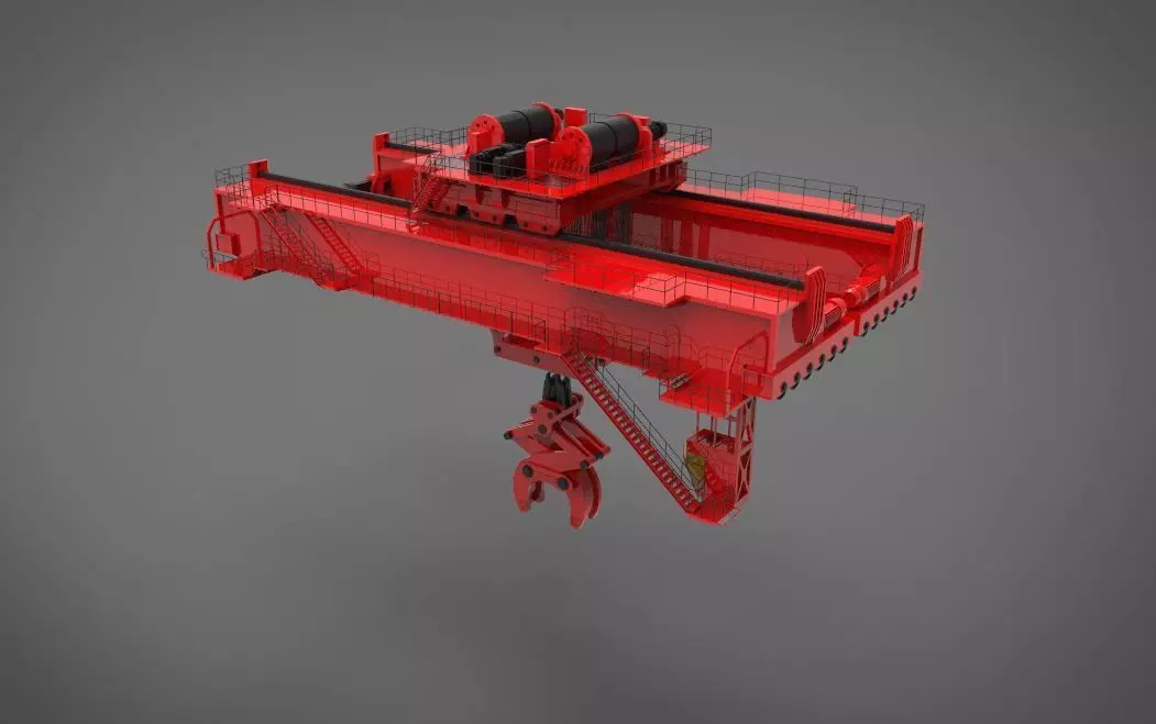 heavy overhead crane 3D model