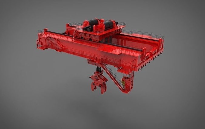 heavy overhead crane  3D model