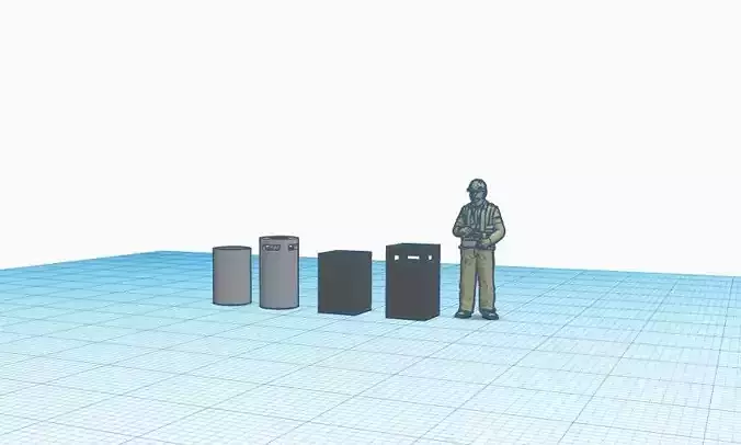 garbage jar pack ho scale