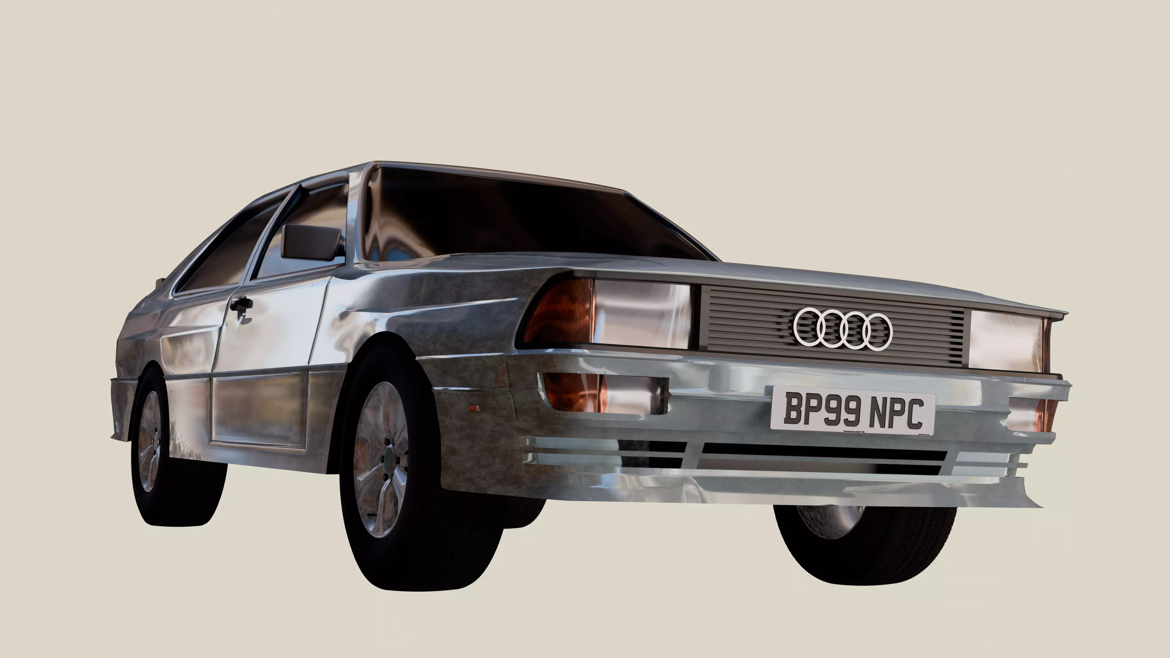 1980s Car Audi Quattro 3D model