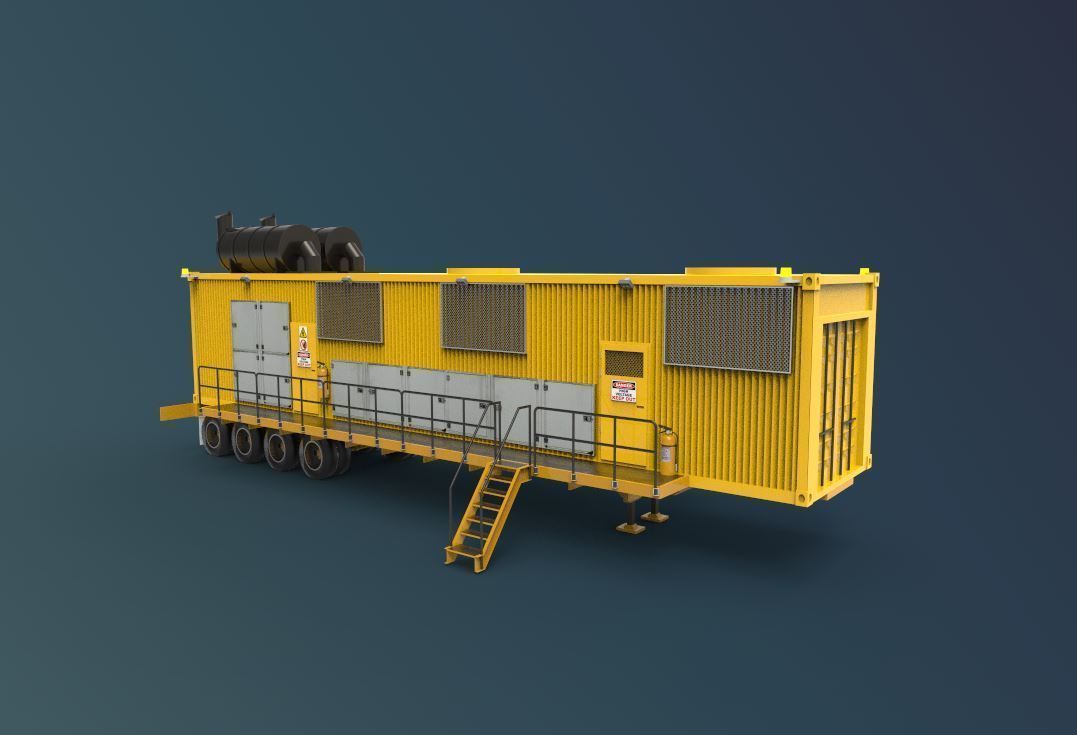 industrial mining genset 3D model_2