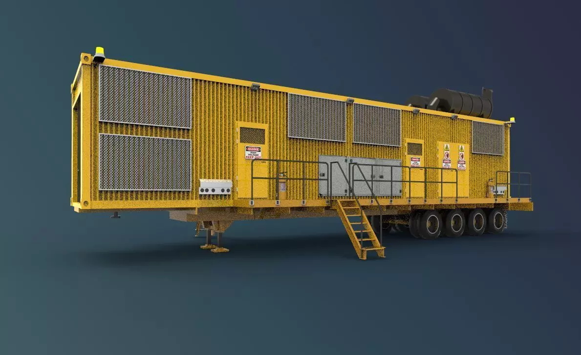 industrial mining genset 3D model_0